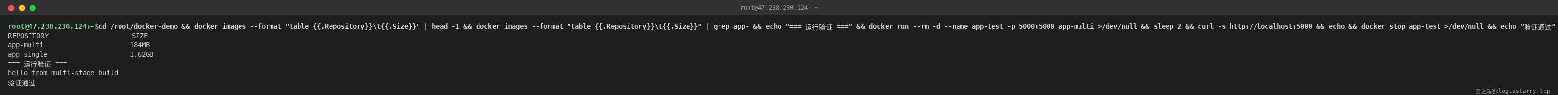 镜像大小对比与运行验证 镜像大小对比与运行验证